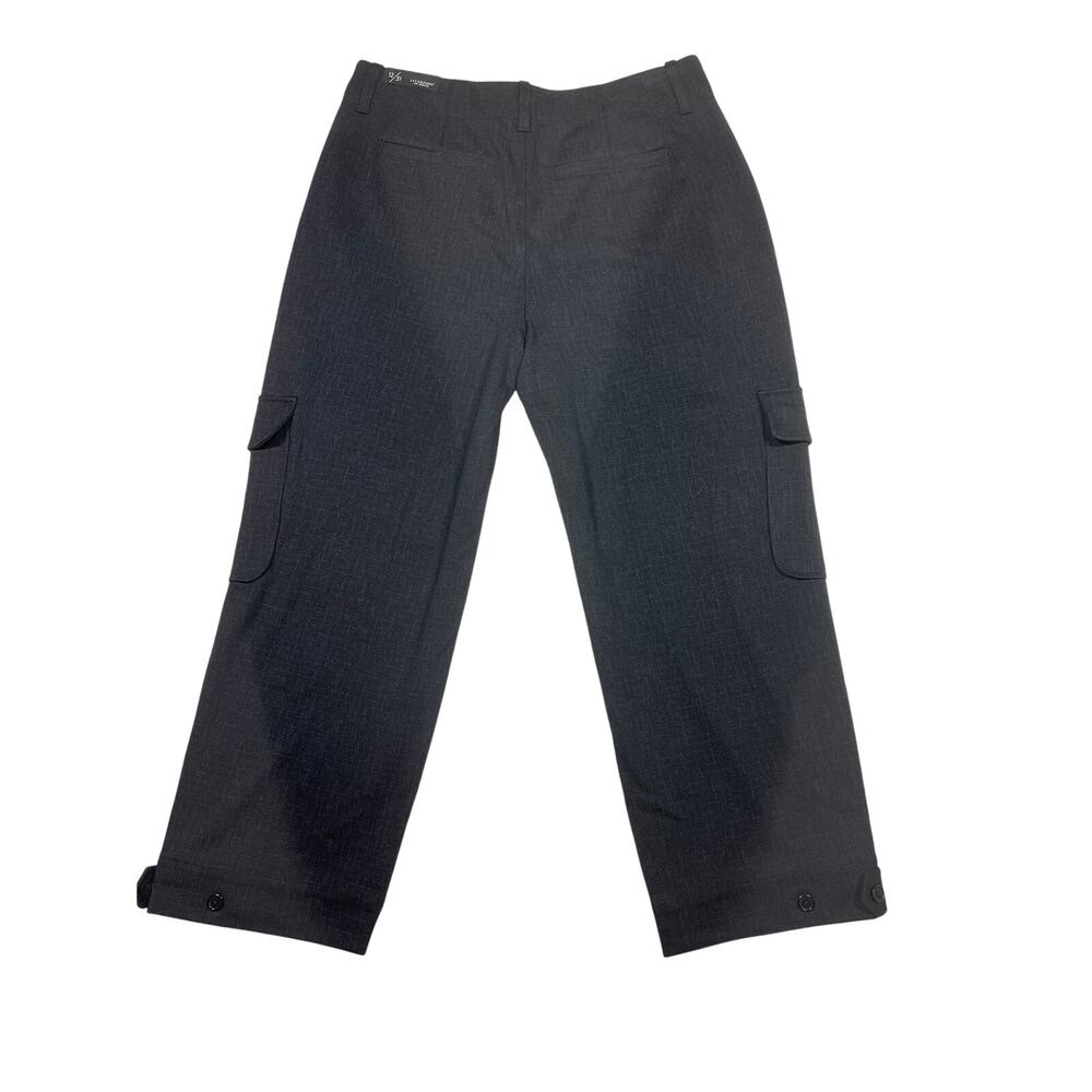 Liverpool Utility Crop Cargo Pants Black Crosshatch | Workwear | Size 12/31 NWT - Picture 3 of 9